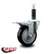 Service Caster 4'' Black Poly Swivel 1'' Expanding Stem Caster Total Lock Brake SCC-EXTTL20S414-PPUB-BLK-1 - alternate 4